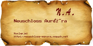 Neuschloss Auróra névjegykártya
